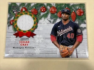 Josiah Gray 2022 Topps Holiday - Relics #WRC-JG Washington Nationals RC (White) - Picture 1 of 2