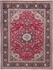 Tabriz Alfombra Persa Hecha a Mano 329x243 cm-Fine, Oriente, Carpet, Manta, Rojo - Picture 1 of 12