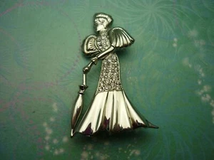 Elegant Lady Brooch - Vintage Brooch - CZ Crystals - Unique Gift - Mothers Day - Bild 1 von 4