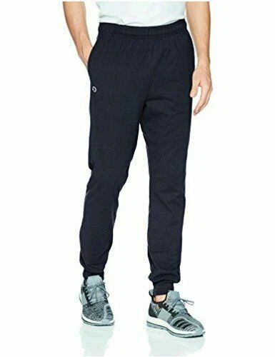 Champion Men's Jersey Joggers - Navy, Size L (P7308)