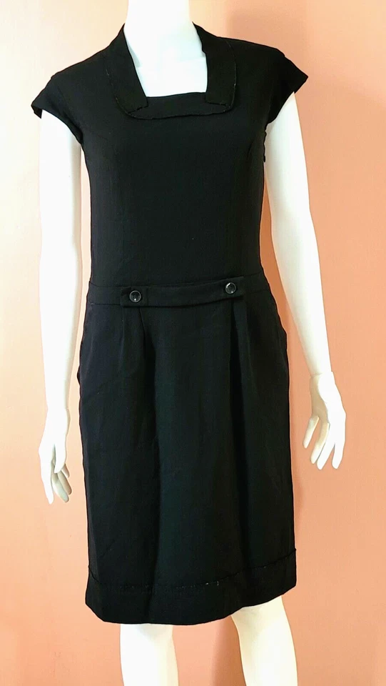 VESTIDO DISFRAZ NACIONAL FORRO CRUDO/LANA CUELLO CUADRADO NEGRO TALLA 44 Foto 1 de 4