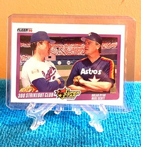 1990 Fleer - Super Star Specials #636 Mike Scott, Nolan Ryan HOF 300 SO Club
