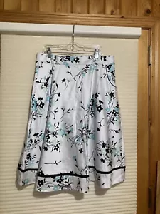 Jonathon Martin Studio Damen Rock A-Linie weiß mit pastellfarbenen Blumen Gr. L - Bild 1 von 10
