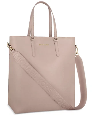 MICHAEL KORS tote shoulder bag nude dusty pink faux leather travel handbag purse - Image 1 of 4