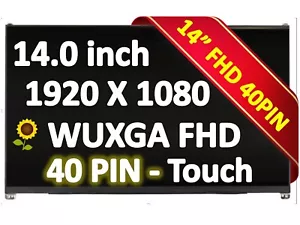 New Dell DP/N 01T1N8 1T1N8 14" WUXGA FHD Touch Laptop LCD LED Screen Replacement - Picture 1 of 5