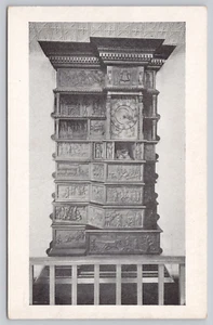 White Border Postcard American Pioneer History Clock by F L and Jos - Picture 1 of 2