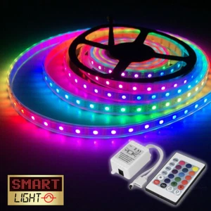 5M 300 LED RGB+Remote Control Light Strip Tape XMAS Kitchen Cabinet Ceiling 12V - Picture 1 of 57