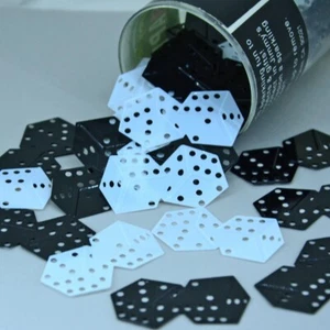 Confetti Dice Black White Mix - 2 Pchs or 1/2 lbs - FREE SHIP (9280) - Picture 1 of 14