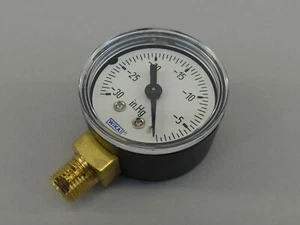 WIKA 9747214 Gauge 1/8"NPT Bottom Connection -30inHG - NEW Surplus! - Picture 1 of 2