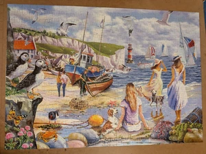 HOP Big 500 - Sea Shore Breezes - 500 Large piece Jigsaw complete - Picture 1 of 4