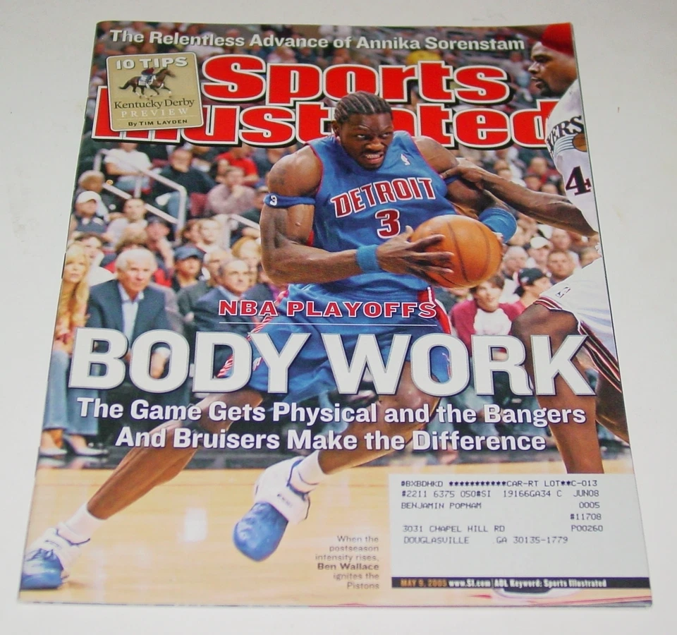 BEN WALLACE - Revista Sports Illustrated SI - Detroit Pistons - 9 de maio de 2005 - Imagem 1 de 1