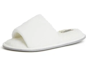 Dearfoams Womens Indoor Fuzzy Memory Foam Clod Slip On Size Small 5-6 - Picture 1 of 4