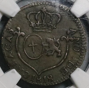 1818 PCGS XF 40 Venezuela 1/4 Real Caracas Royalist Revolution Coin (21092701C) - Picture 1 of 6