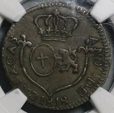 1818 PCGS XF 40 Venezuela 1/4 Real Caracas Royalist Revolution Coin (21092701C) - Image 1 of 4