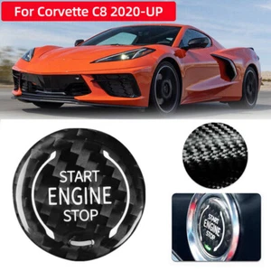 Carbon Fiber Engine Start Button Trim For Chevrolet For Corvette C8 2020-2022 - Bild 1 von 8