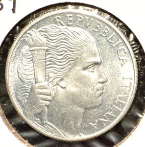 Italy 1950 5 lire KM 89 BU - Picture 1 of 2