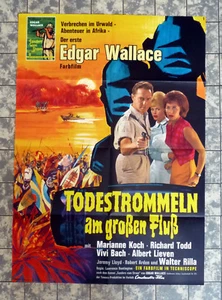 EDGAR WALLACE * Todestrommeln am großen Fluss  A1-FILMPOSTER Sanders ´63 TODD  - Bild 1 von 1