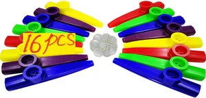 16Pcs Plastic Kazoos With 20Pcs Kazoo Flute Diaphragms,Musical Instruments,Good - Picture 1 of 6