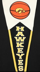 New 40" University Of Iowa Hawkeyes Basketball Embroidered Wool Pennants flag - Picture 1 of 9