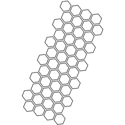 Calcomanía de vinilo con patrón hexagonal de panal adhesivo lateral para automóvil SUV camión negra Foto 1 de 4