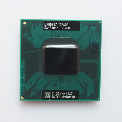 Intel Core 2 Duo T7600 SL9SD 2.33 GHz 4M 667 Mobile Dual-Core CPU Processor - Image 1 of 2