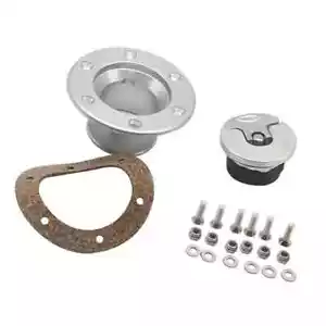 Auto Fuel Filler Neck Up Gas Cap Flush Mount with 6 Holes Universal - Picture 1 of 8