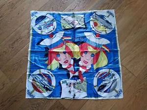 Bolaffi scarf sailing collection yacht sail naviguer 100% silk silk silk vintage mint - Picture 1 of 12
