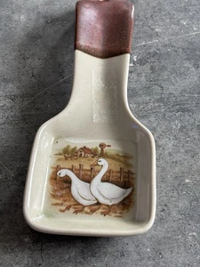 Vtg Otagiri Ceramic Duck Goose Spoon Rest 9" - Picture 1 of 5