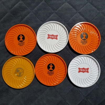 De colección Illinois Central Gulf, Frisco, etc. Juego de 6 posavasos de tren para ferrocarril  Foto 1 de 4