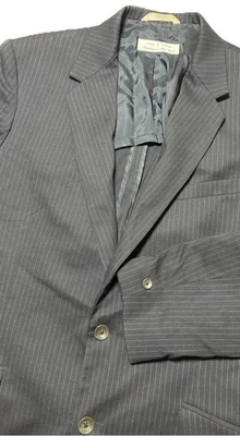 Rag & Bone Blazer Men 42 Black Pinstripe Wool Handmade In NY Work Casual Preppy - Image 1 of 4