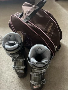 Head Super Macro Edge Girls Ski Boots UK Childs Size 7.5-8.5 EU 25-25.5 + Bag - Picture 1 of 20
