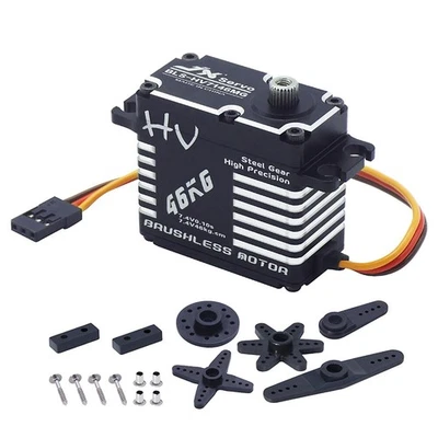 Servo digital sem escova JX BLS-HV7146MG 46KG para helicóptero de carro rastreador de controle remoto EUA - Imagem 1 de 4