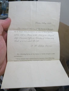 Rare 1857 Document "Society for Propogating Gospel to Indians in North America" - Picture 1 of 4