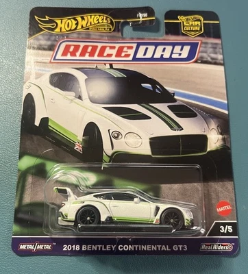2018 Bentley Continental GT3 - RACE DAY 3/5 *RR* Hot Wheels Premium 976D 1:64