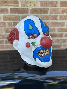 Rubber Clown Mask 2000 The Paper Magic Group Evil Circus Vintage Halloween Decor - Picture 1 of 5