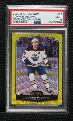 2022-23 O-Pee-Chee Platinum Yellow Surge Connor McDavid #97 PSA 9 MINT - Image 1 of 2