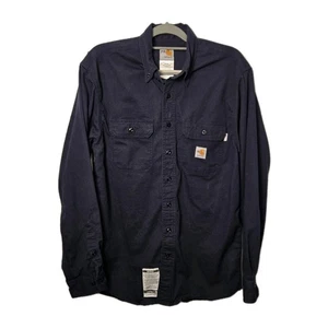 Camisa Carhartt FR para Hombres M Ropa de Trabajo Resistente al Fuego CAT2 NFPA 2112 Abotonada Azul Marino - Imagen 1 de 12
