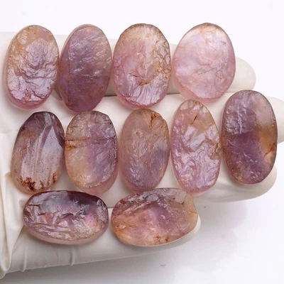 11 Pcs Natural Ametrine Druzy 26mm-31mm Untreated Huge Size Loose Gemstones Lot - Image 1 of 4