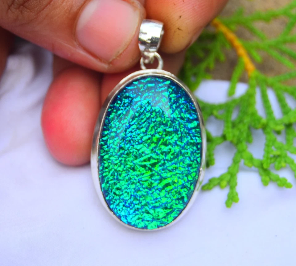 Triplet Opal Gemstone Handmade 925 Sterling Silver Jewelry Pendant Size-1.65" - Image 1 of 4