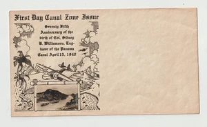 Scarce FDC Real Photo Postal Cover First Day Canal Zone  Col Sydney B Williamson - Picture 1 of 1