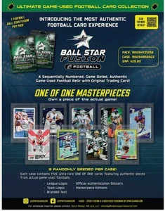 2025 Sportscards Jersey Fusion BALL STAR Fusion Football Factory Sealed Pack! - Picture 1 of 2