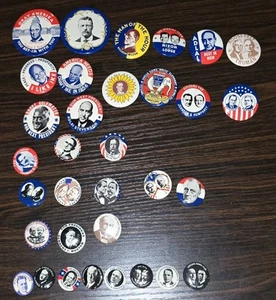 30 + Kleenex 1968 Reproduction Presidential Political Campaign Buttons Pins Lot - Picture 1 of 14