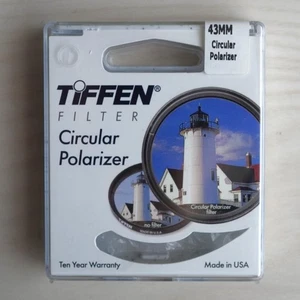 Tiffen 43mm Circular Polarizer Filter Multi-Coated Lens for Photography Used - Picture 1 of 13