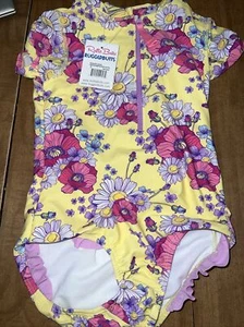 NEW! Ruffle Butts Daisy Delight Short Sleeve One Piece Size 7 - Picture 1 of 3