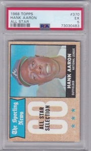 1968 Topps Baseball Hank Aaron #370 Braves PSA 5 *032 - Bild 1 von 2