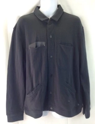 Tavik Modern Beach Culture Men's Cardigan Black Button Up Four Front Pockets XL - Image 1 of 4