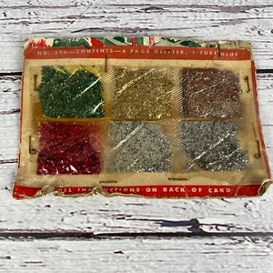 Vintage Belmont Industries Glitter Kit 6 Packets 1958 Assorted Colors - Picture 1 of 3