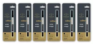6 ricariche a sfera Parker Vector Frontier ultra sottili 0,5 mm inchiostro nero nuovo - Foto 1 di 6