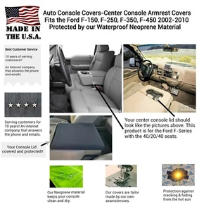 Auto Center Console Cover Fits the Ford F-150, F-250, F-350,F-450, 2002-2010 F2N - Picture 1 of 12
