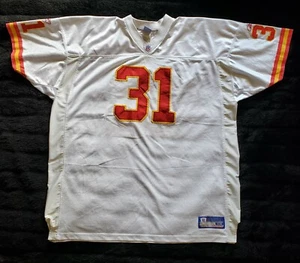 Camiseta deportiva de carretera cosida Reebok auténtica de los Kansas City Chiefs PRIEST HOLMES #31 talla 58 - Imagen 1 de 12
